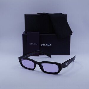 Prada PRB06S 16K40J Rectangle Sunglasses – Black\Violet